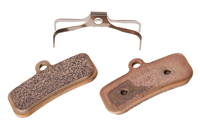 Shimano D02S Metal Disc Brake Pads with Spring, Saint / Zee