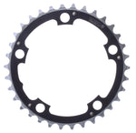 Origin8 Alloy Ramped Chainring, 34t, 110 BCD 5-Bolt, 8/9/10-Speed, Black/Silver