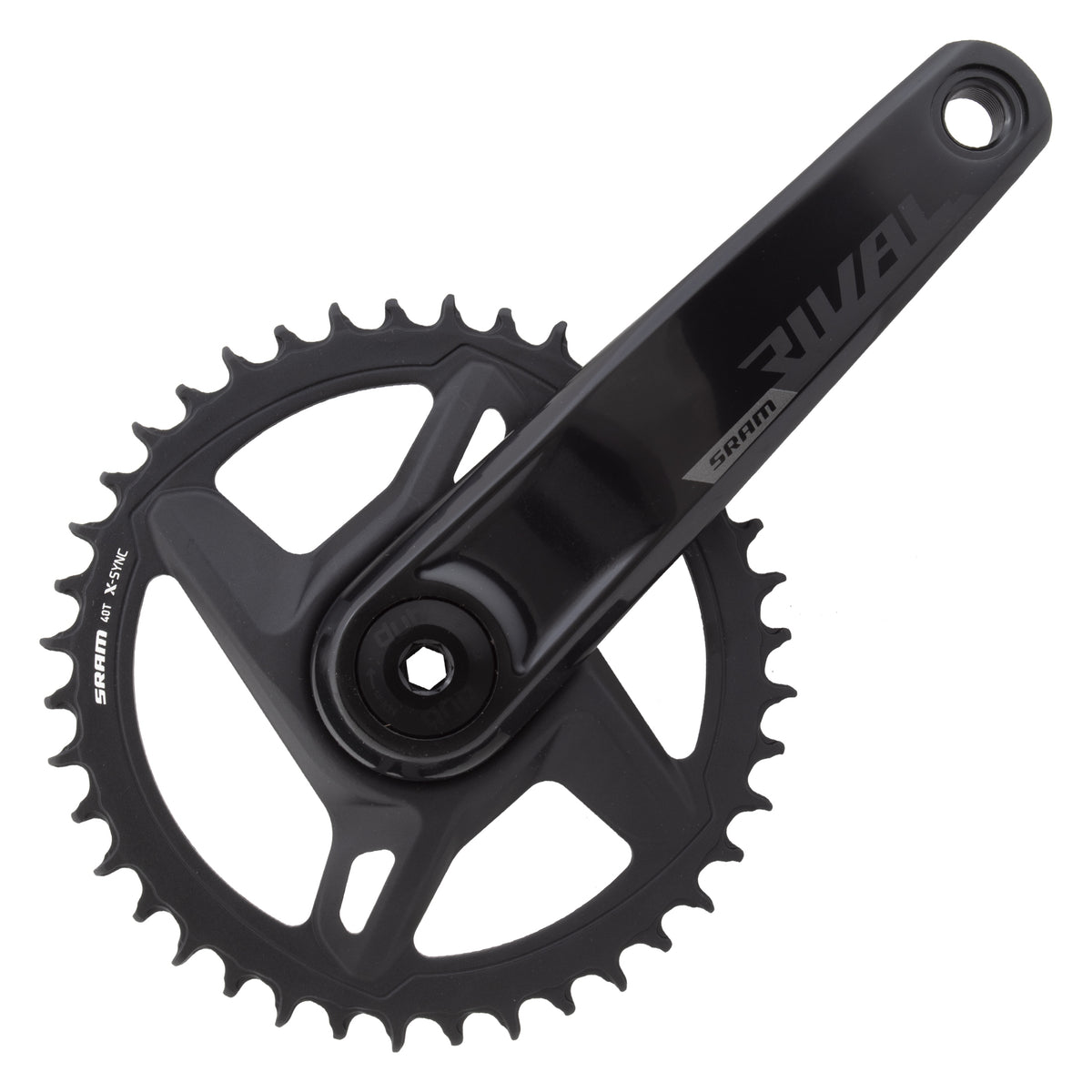 SRAM Rival 1 AXS Wide Crankset, 170mm, 12-Speed, 40t, 8-Bolt Direct Mount, DUB, Black