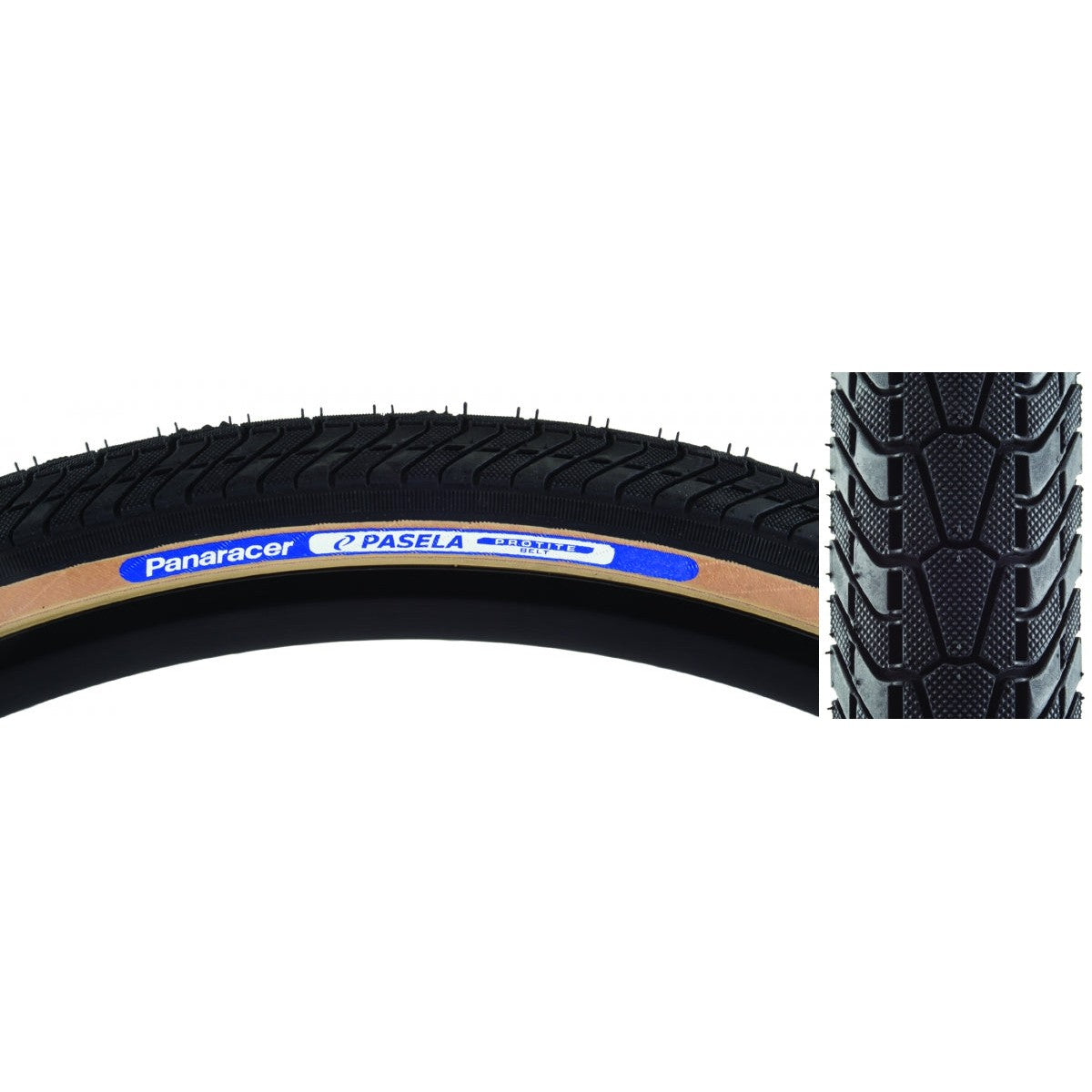 Panaracer Pasela ProTite Tire, 26 x 1.25, Folding, Black/Skin (square)