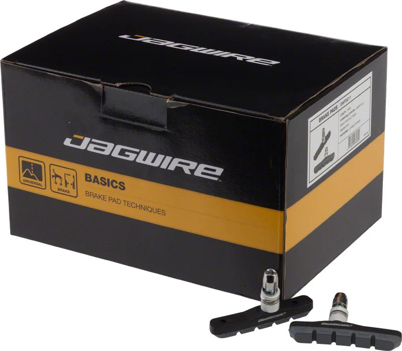 Jagwire Mountain Sport Brake Pads Threaded Post, Bulk Box/25 Pair, Gray