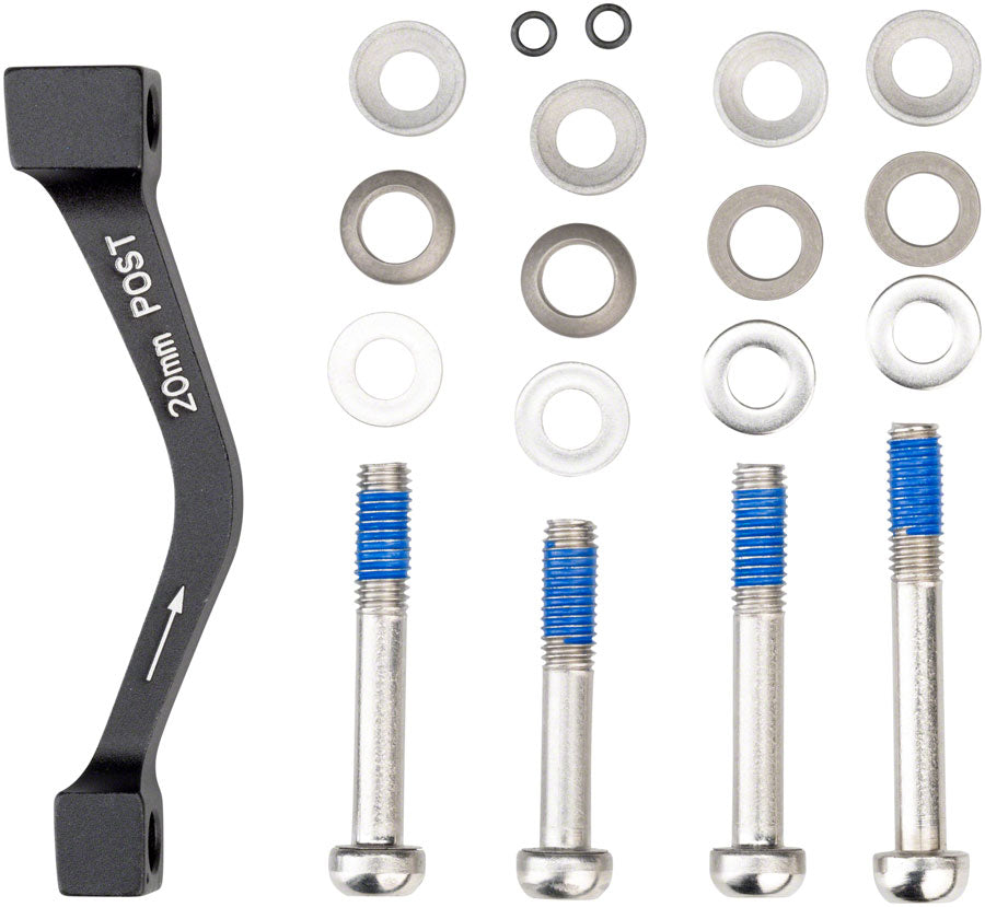 Sram/ Avid 20mm Post Mount Disc Caliper To Post Mount Frame/Fork Adaptor With Stainless Bolts Kits For Regular And Cps Calipers