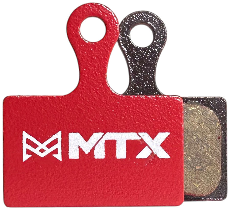 MTX Red Label RACE Disc Brake Pads - Ceramic/Kevlar Compound, Shimano Road XTR 9100 / GRX / Dura-Ace Road, 2-Piston, Single Set