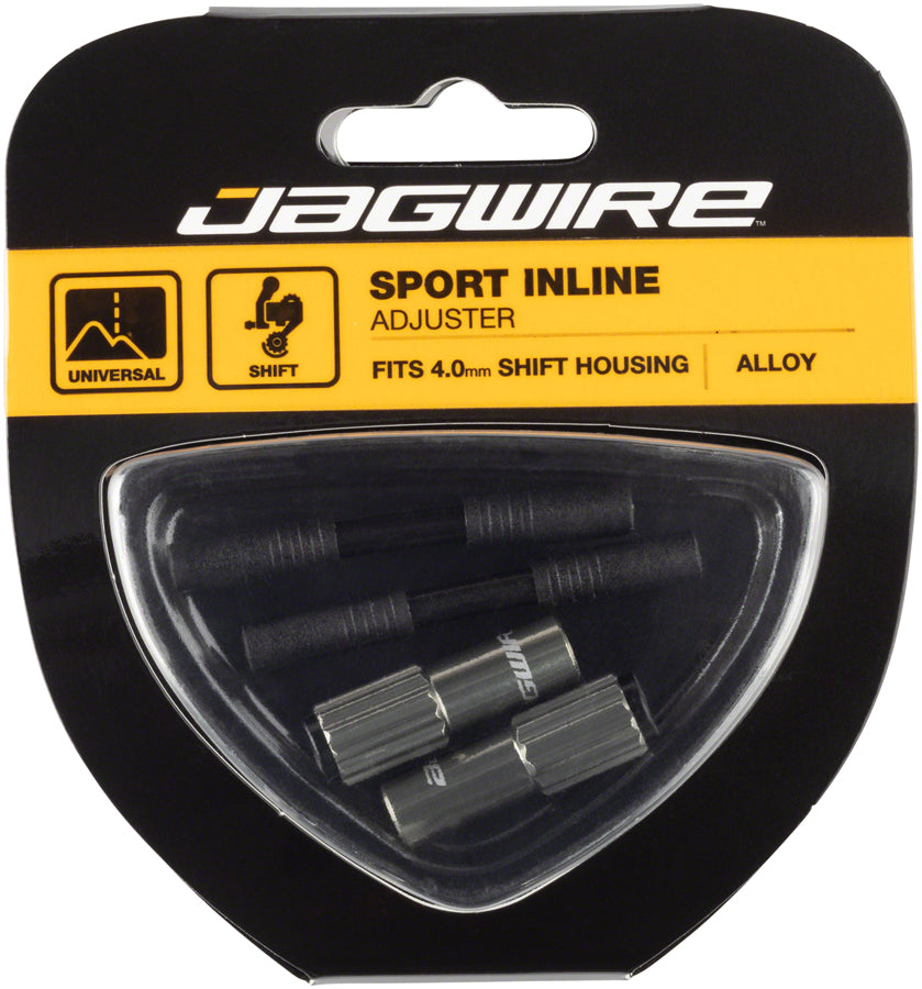 Jagwire Sport 4mm Mini Inline Cable Tension Adjusters Pair - Ti Color