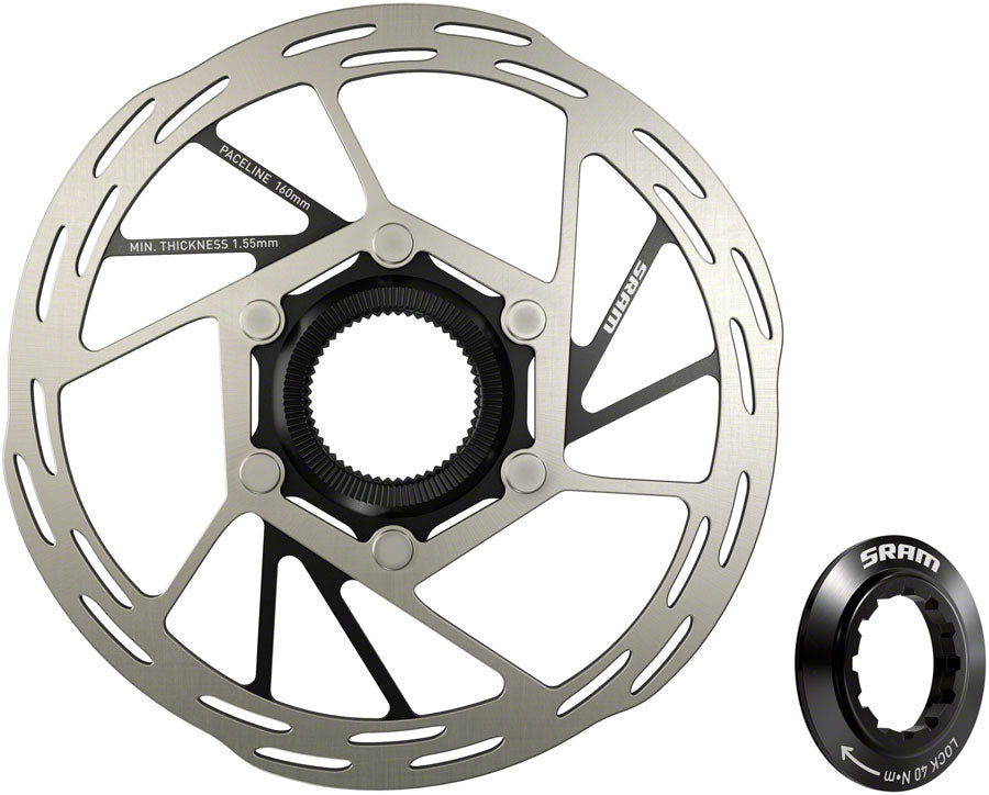 SRAM Paceline Rounded Disc Brake Rotor - 160mm, Center Lock