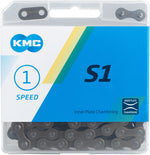 Kmc S1 Chain Single Speed 1/2" X 1/8", 112 Links, Brown