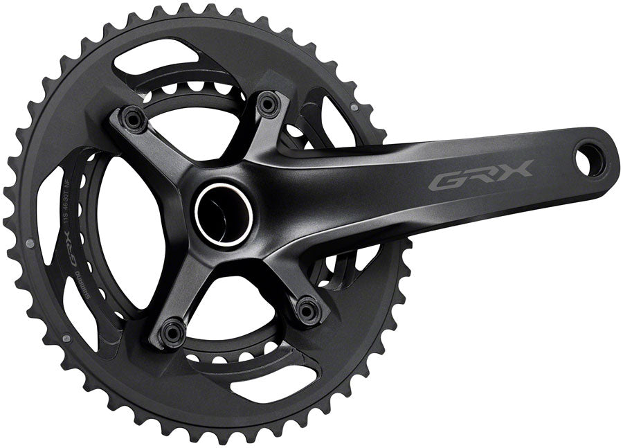 Shimano Grx Fc Rx600 10 Crankset 165mm, 10 Speed, 46/30t, 110/80 Bcd, Hollowtech Ii Spindle Interface, Black