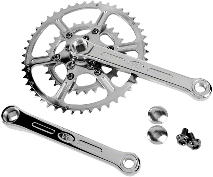 Velo Orange New Rando Crankset 175mm, 8/9/10 Speed, 46/30t, 50.4 Bcd, Square Taper Jis Spindle Interface, Polished Stainless