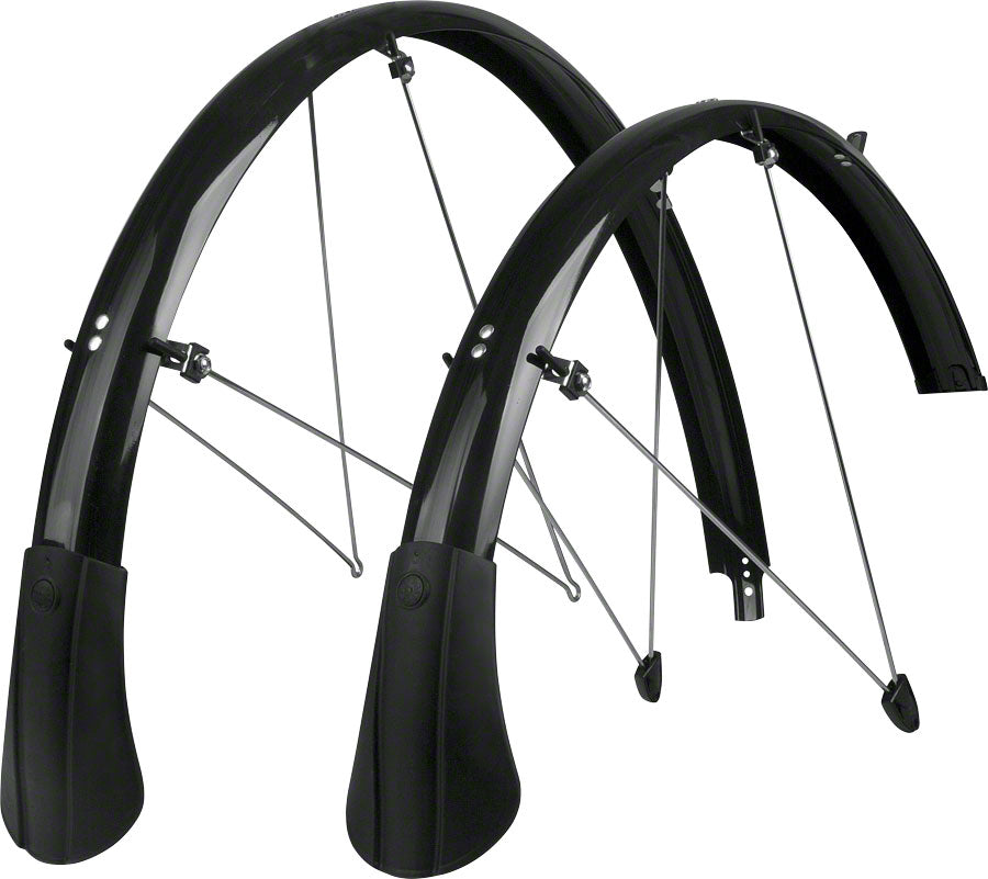 Sks P35 Chromoplastic Longboard Fender Set: Black (700c X 20 28)