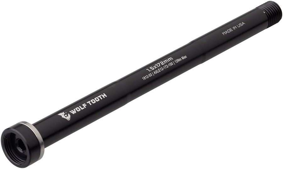 Wolf Tooth Rear Thru Axle, M12x1.5, 172mm, Black
