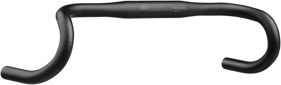 Teravail Radia 12 Drop Handlebar, Aluminum, 31.8mm, 40cm, Black