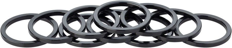 Problem Solvers Headset Stack Spacer 28.6, 3mm, Aluminum, Black, Bag Of 10