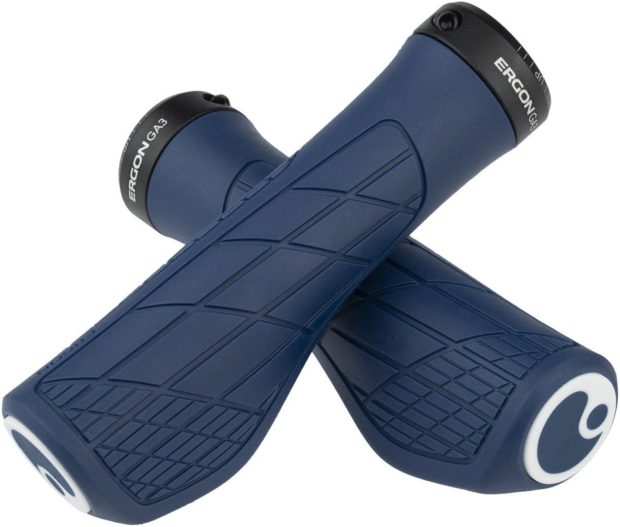 Ergon Ga3 Grips Nightride Blue, Lock On, Small