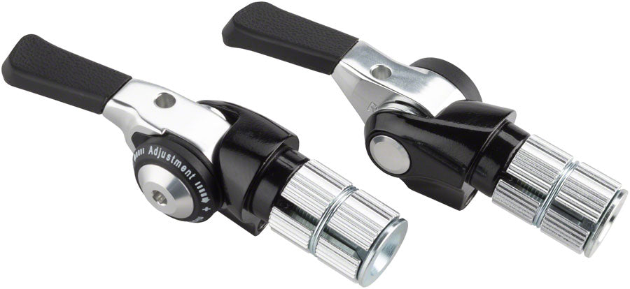 Micro Shift Bar End Shifter Set, 8 Speed Road, Double/Triple, Shimano Compatible, Black