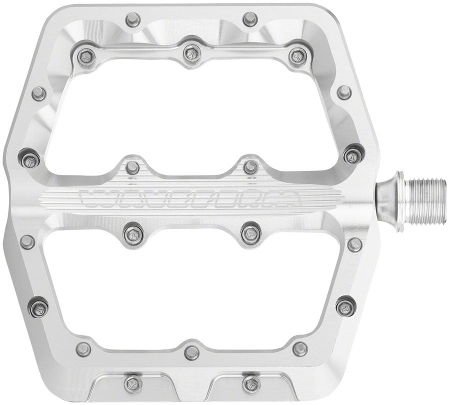 Wolf Tooth Waveform Pedals | Large Silver Bike Pedals