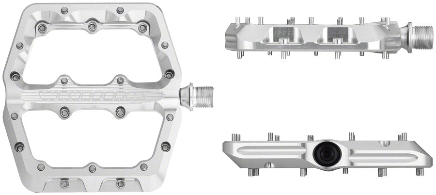 Wolf Tooth Waveform Pedals | Large Silver Bike Pedals
