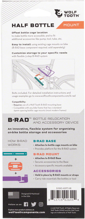 B Rad Double Barrel Bottle Cage Adapter