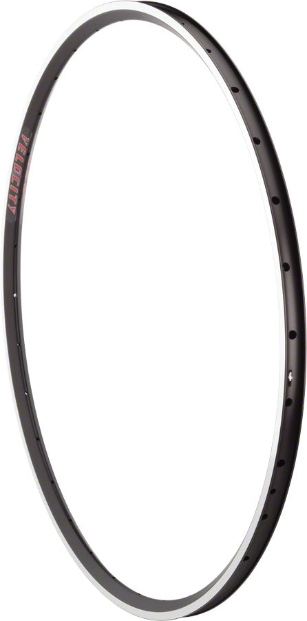 Velocity A23 Rim - 700, Rim, Black/Silver, 28H, Clincher