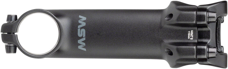 Msw 17 Stem 110mm, 31.8 Clamp, +/ 17, 1 1/8", Aluminum, Black