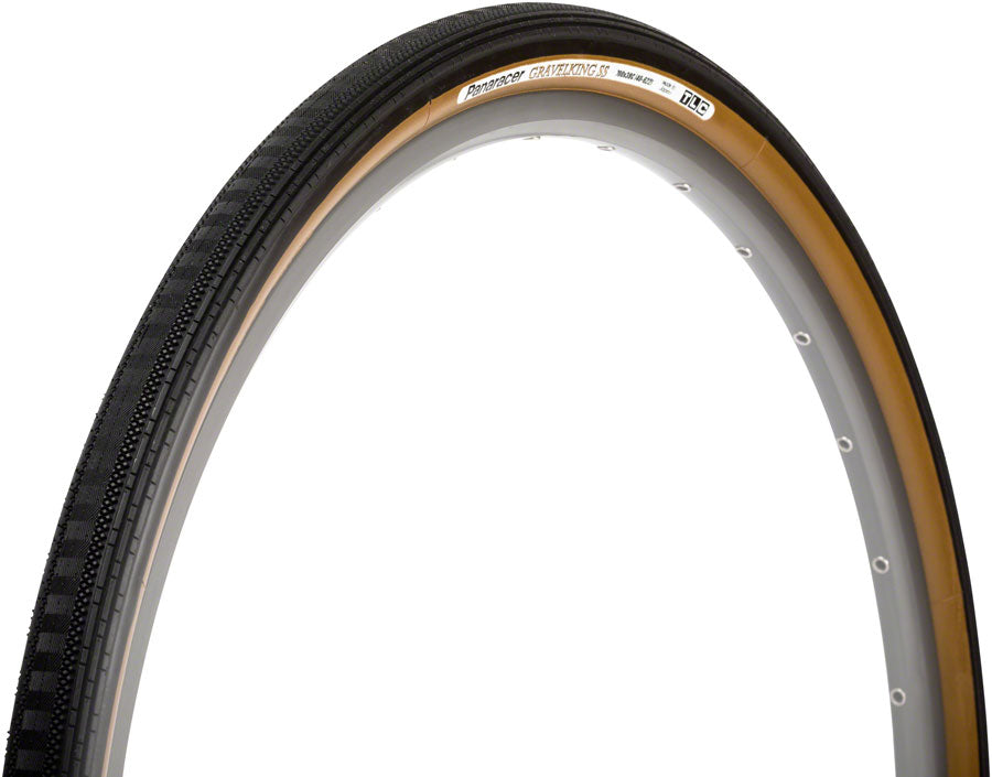 Panaracer Gravel King Ss Plus Tire 700 X 38, Tubeless, Folding, Black/Brown, Pro Tite Protection