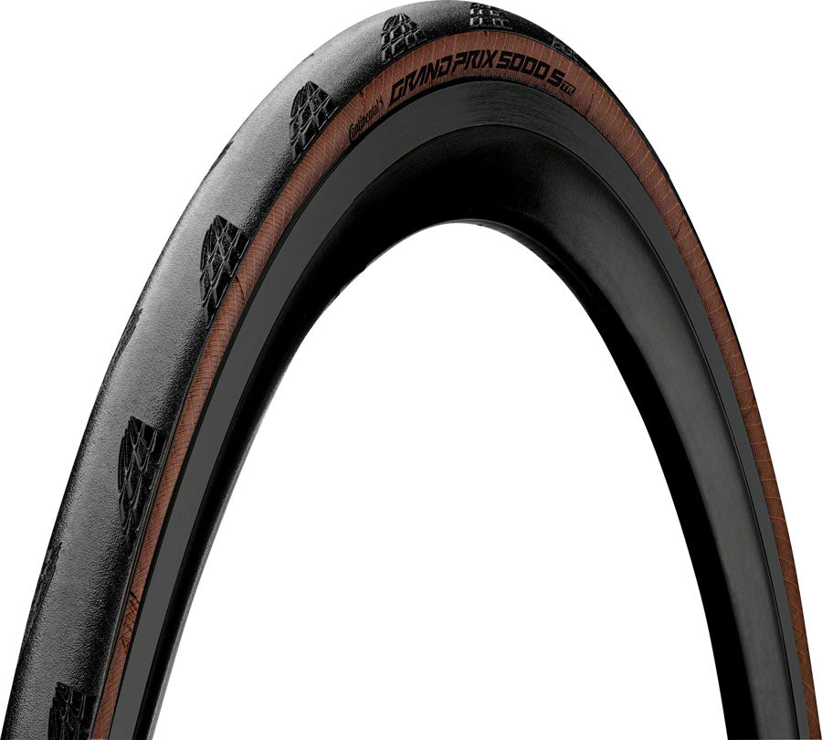 Continental Grand Prix 5000 S Tr Tire 700 X 30, Tubeless, Folding, Black/Transparent, Black Chili, Vectran Breaker, Lazer Grip, Act