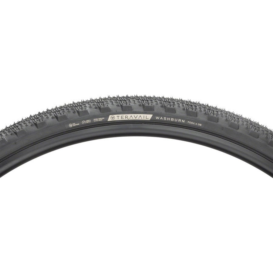 Teravail Washburn Tire, 700 x 38, Tubeless Ready, Durable, Black (square)