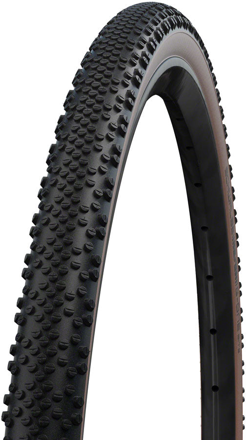 Schwalbe G One Bite Tire 700 X 38, Tubeless, Folding, Black/Bronze, Performance Line, Race Guard, Addix