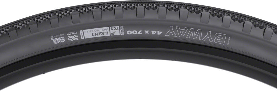 Wtb Byway Tire 700 X 44, Tcs Tubeless, Folding, Black, Light, Fast Rolling, Sg2