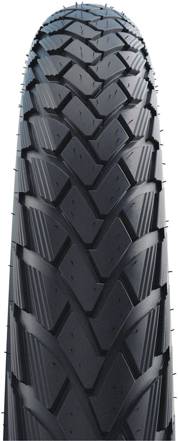 Schwalbe Green Marathon Tire 27 X 1 1/4, Clincher, Wire, Black/Reflective, Performance Line, Green Guard, Twin Skin, Addix