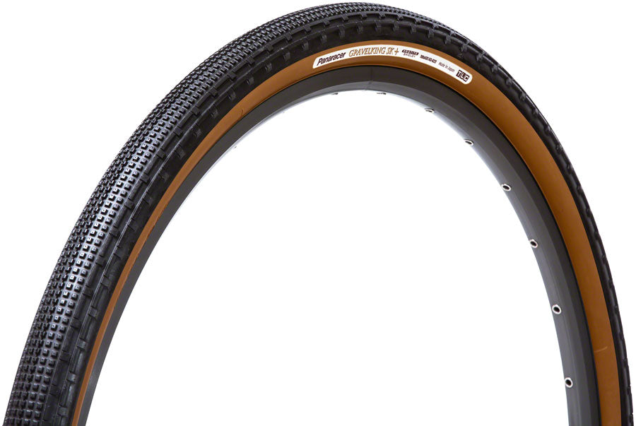 Panaracer Gravel King Sk Plus Tire 27.5 X 2.10 / 650b X 54, Tubeless, Folding, Black/Brown, Pro Tite Protection