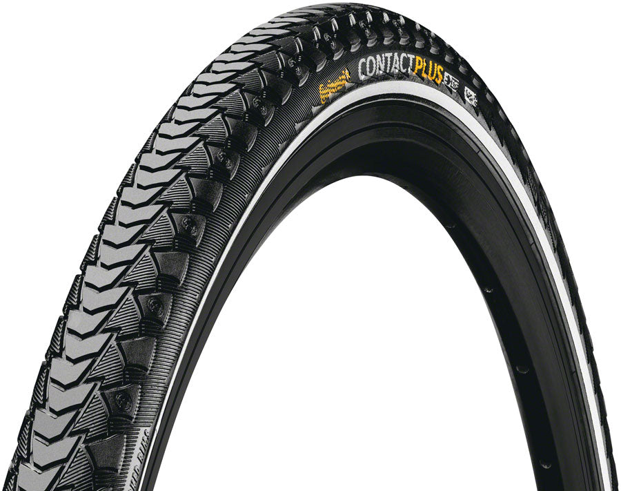 Continental Contact Plus Tire 700 X 40, Clincher, Wire, Black/Reflex, Safety Plus Breaker, E50