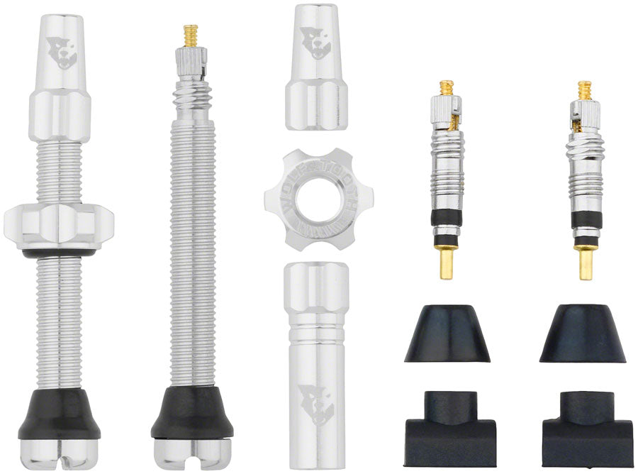 Wolf Tooth Tubeless Valve Stem Kit 44 Mm, Silver