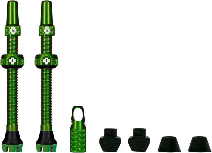 Muc Off, V2, Tubeless Valve, Presta, 44mm, Green, Pair