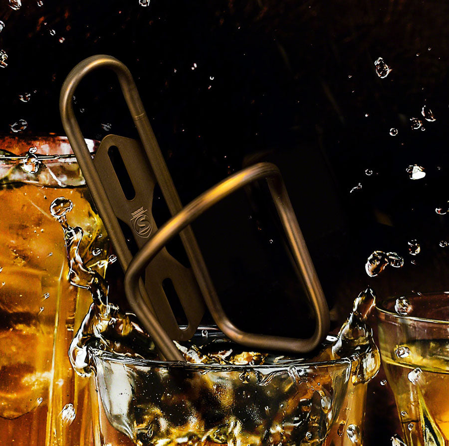 Silca Anodized Titanium Bottle Cage Bourbon
