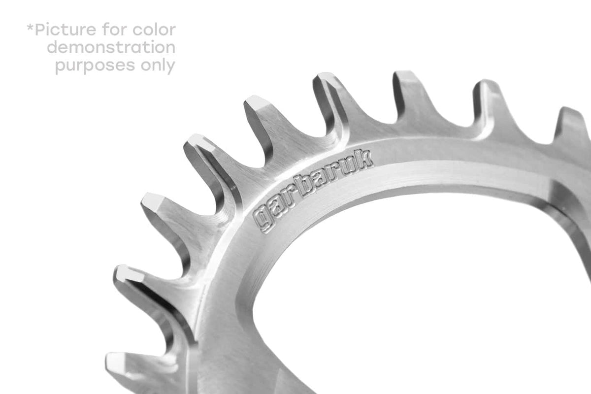 Garbaruk 110 BCD 5-Bolt Chainring, 40T, Round, Silver