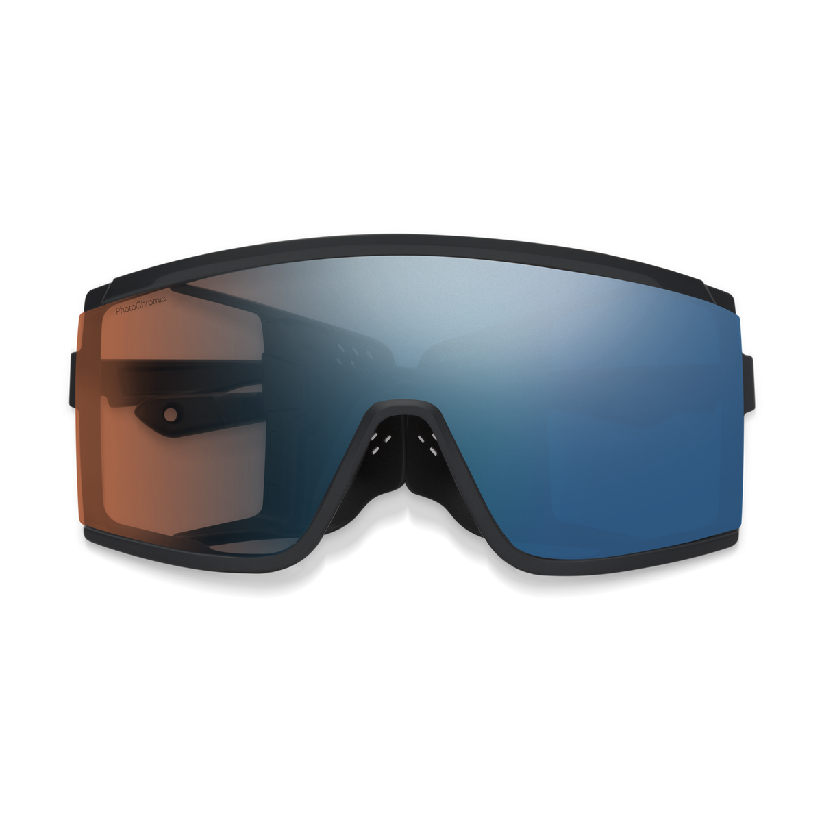 Smith Pursuit Sunglasses, Matte Black, ChromaPop Glacier Photochromic Copper Blue Mirror