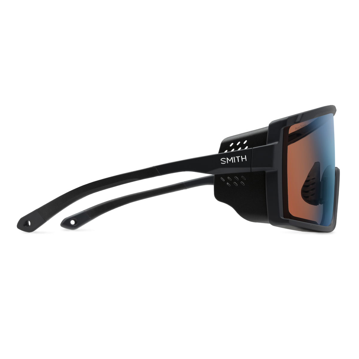 Smith Pursuit Sunglasses, Matte Black, ChromaPop Glacier Photochromic Copper Blue Mirror