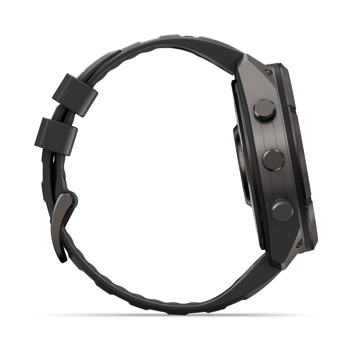 Garmin fenix 9 Pro Smartwatch - 51mm, AMOLED, Carbon Gray DLC Titanium with Black/Pebble Gray Silicone Band