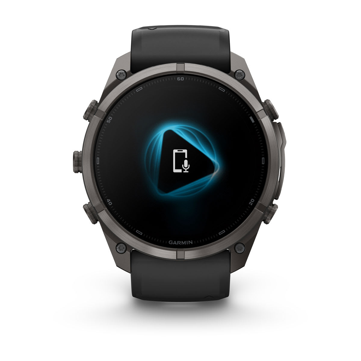 Garmin fenix 9 Pro Smartwatch - 51mm, AMOLED, Carbon Gray DLC Titanium with Black/Pebble Gray Silicone Band