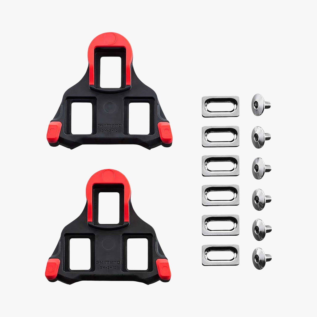 Shimano SM-SH10 SPD-SL Cleats, 0 Degree Fixed, Red