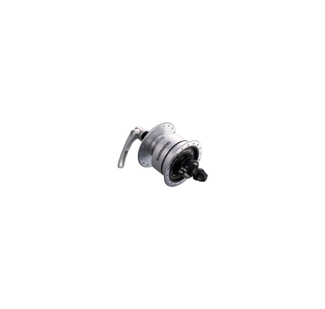 Shimano Deore LX DH-3N72 Dynamo Front Hub - QR x 100mm, Rim Brake, Silver, 36h