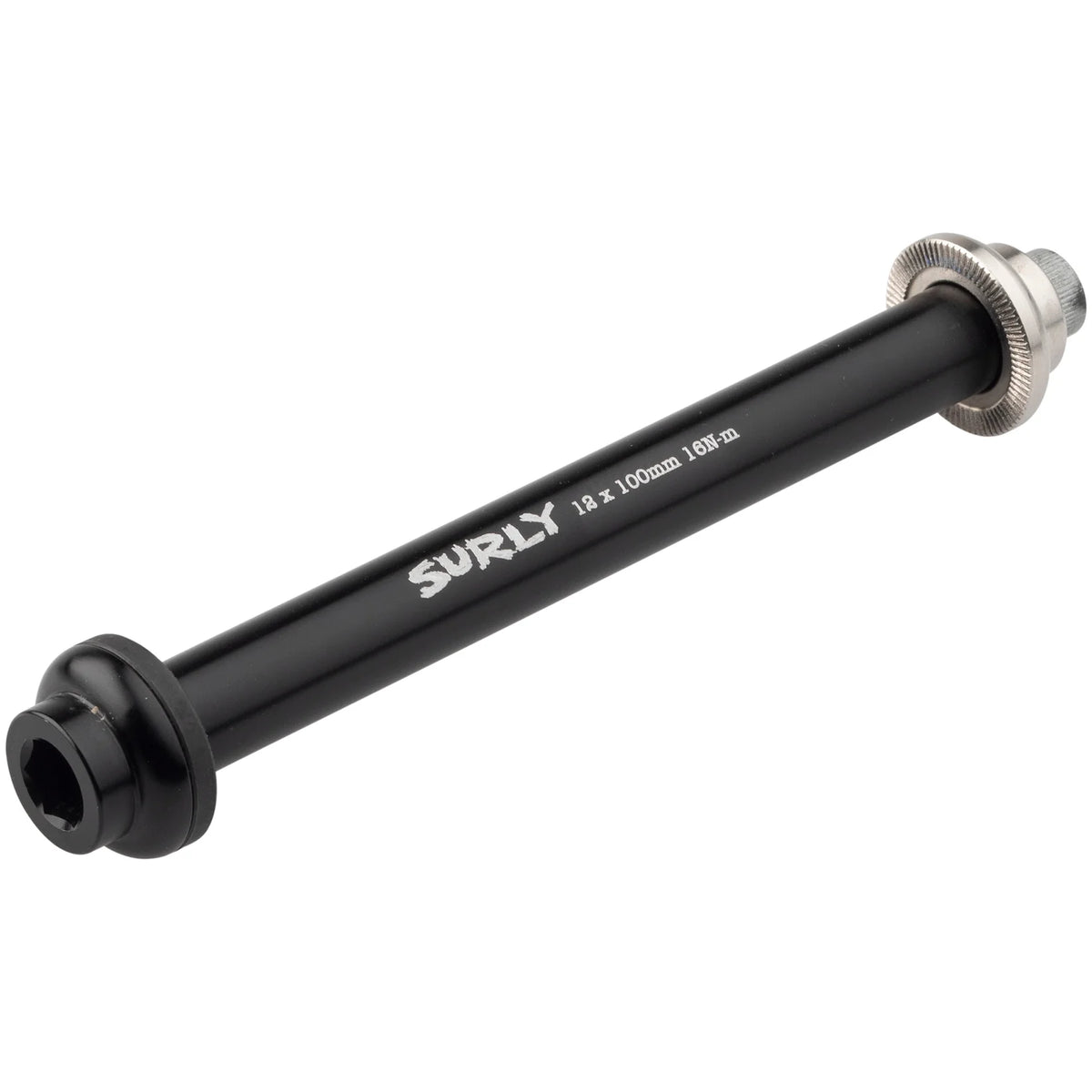 Surly Rear Thru Axle, 12x160mm, 142/148mm, M6x1, Black