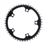 Origin8 Alloy Ramped Chainring, 46t, 130 BCD 5-Bolt, Black/Silver