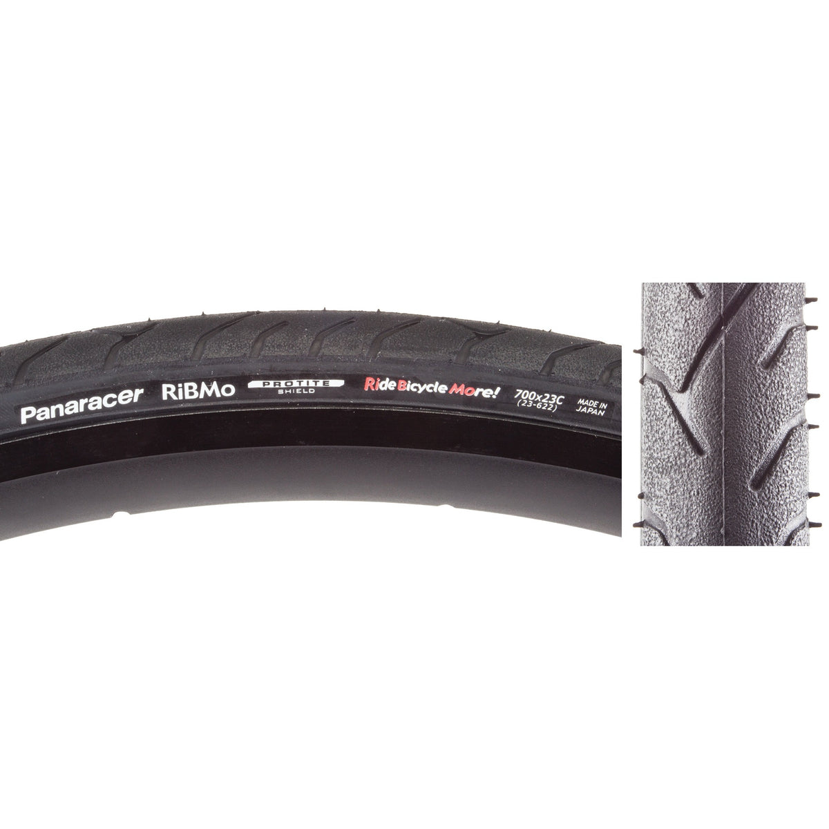Panaracer RiBMo ProTite Tire, 700 x 23, Wire Bead, Black (square)