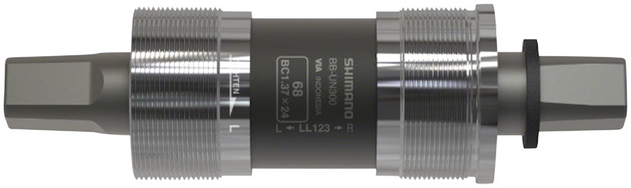 Shimano BB-UN300-K Bottom Bracket - English, 68 x 127.5mm Spindle, Square Taper JIS, For Chain Case
