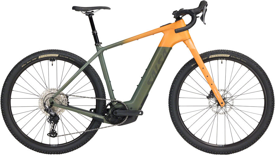 Salsa Tributary C GRX 820 Ebike - 29", Carbon, Dark Pine/Terracotta, X-Large