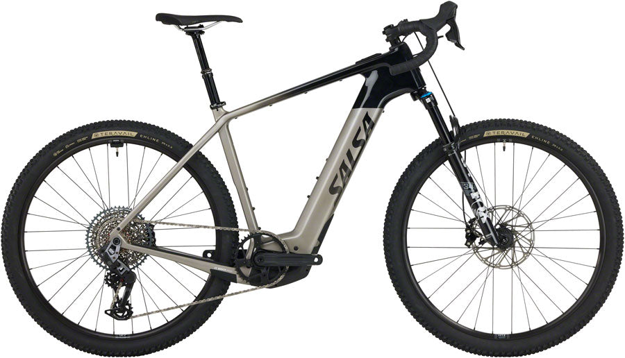 Salsa Tributary C Rival GX AXS Transmission SUS Ebike - 29", Carbon, Charcoal/Black, Large