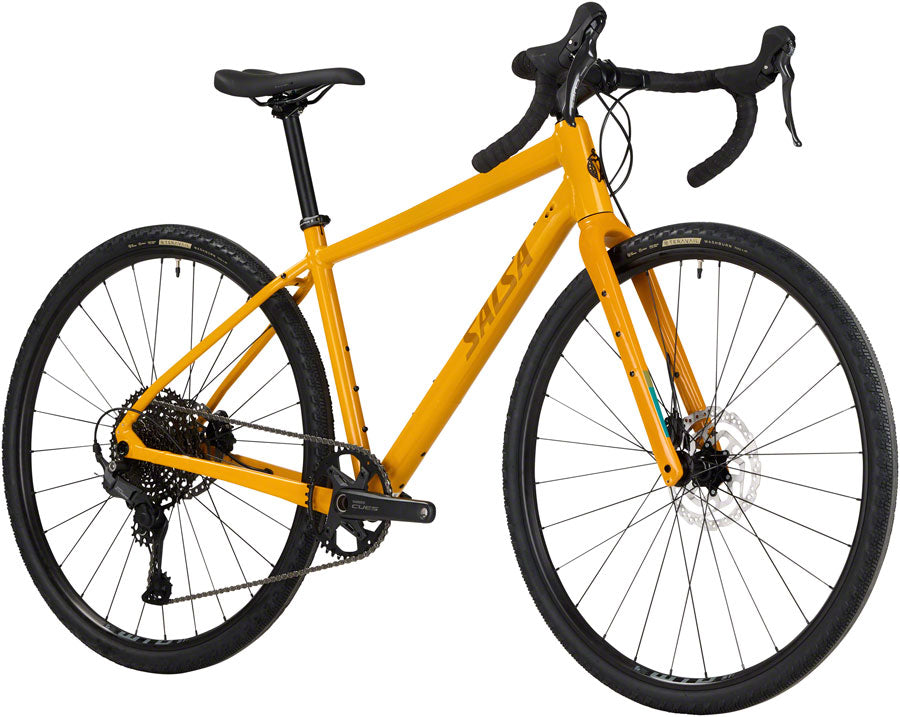 Salsa Journeyer Drop Bar Cues 1x11 Bike - 700c, Aluminum, Mustard, 57cm