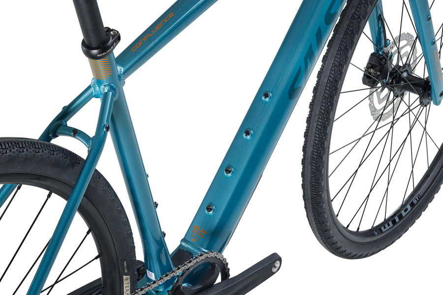 Salsa Confluence Flat Bar Cues 11 Ebike - 700c, Aluminum, Dark Cyan, X-Large