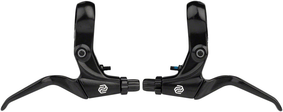 Promax Xl 378 Brake Lever Set Long Pull, 2 Finger, Tooled Reach Adjust, For Linear Pull Brakes, Black